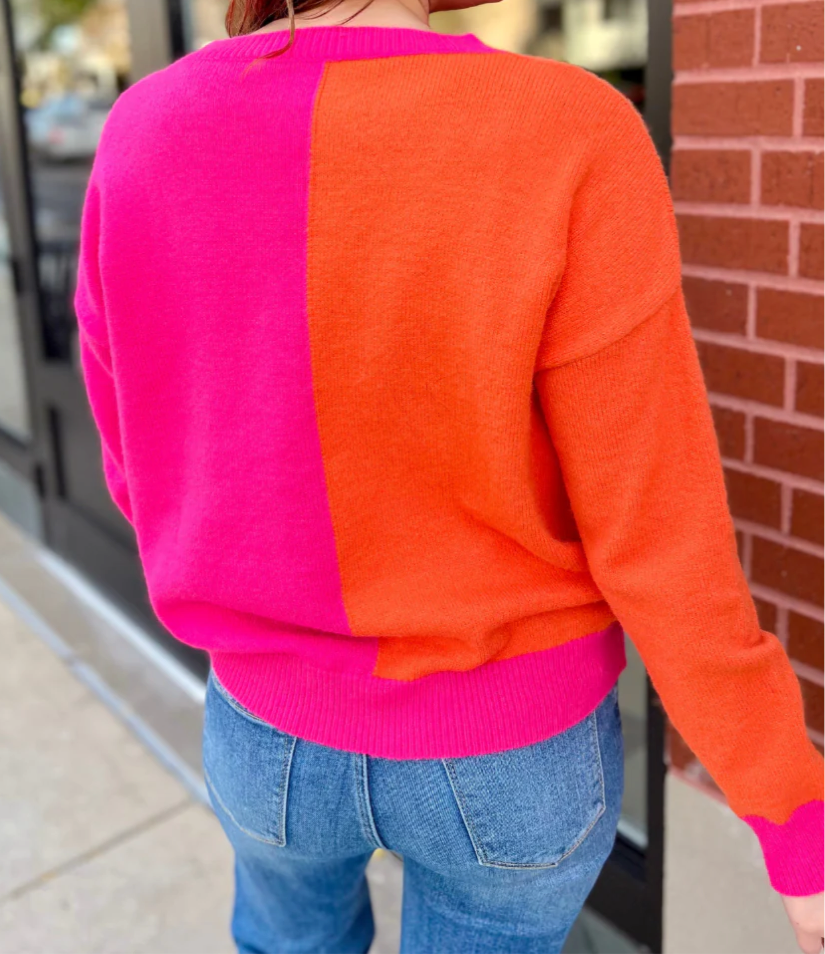 One & Only Two Toned Sweater