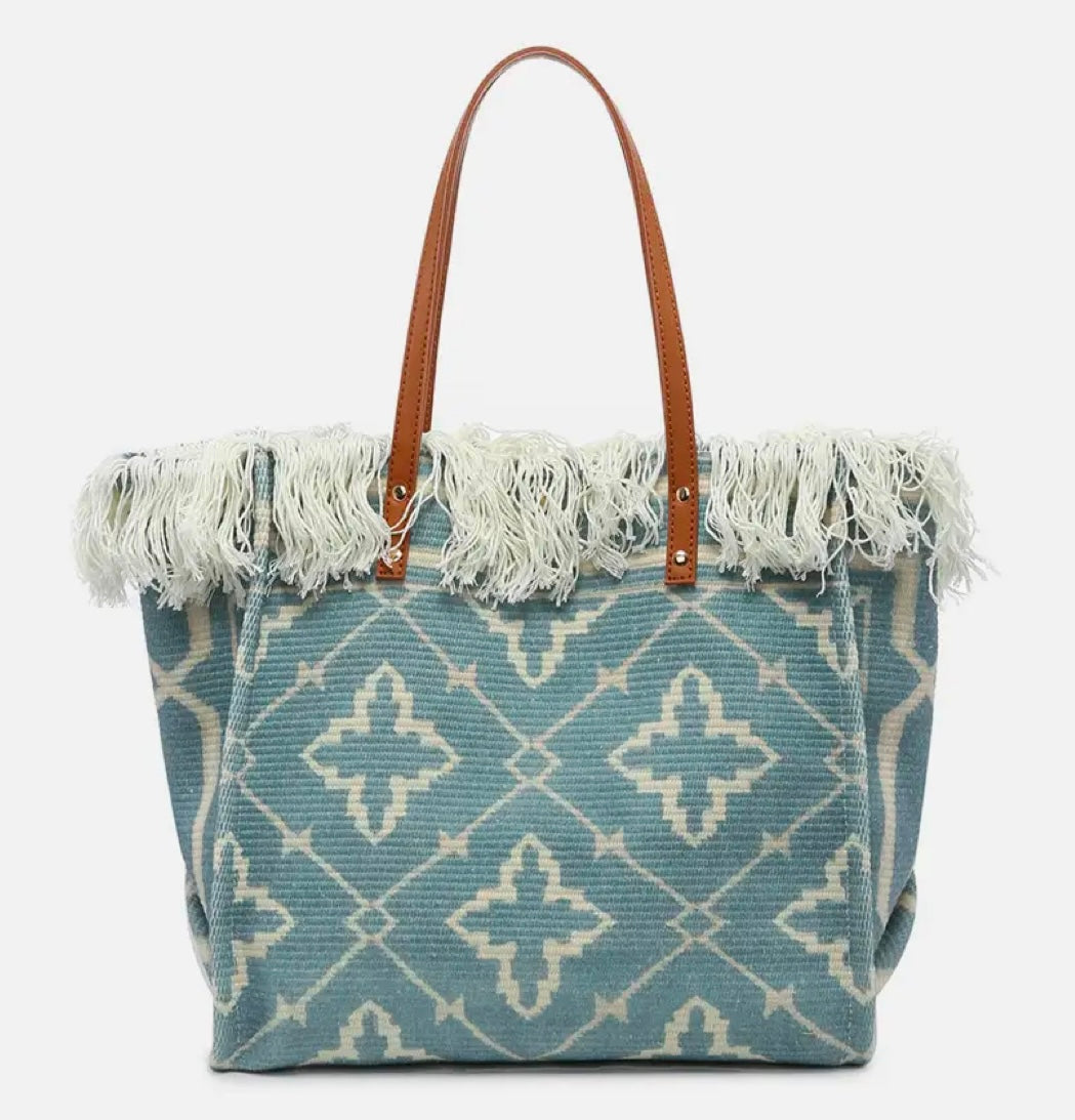 Madison Handwoven Fringe Tote
