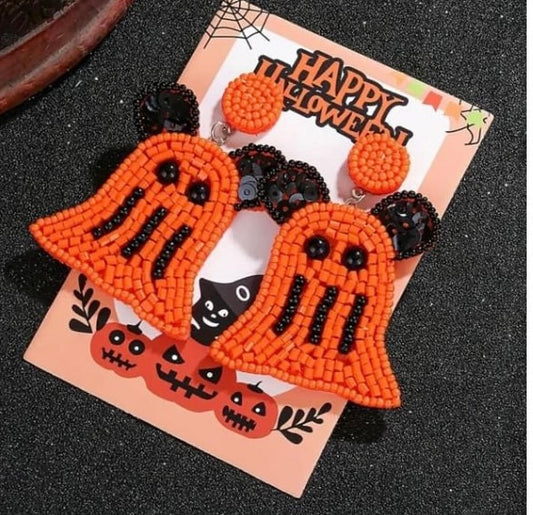 Beaded Halloween earrings