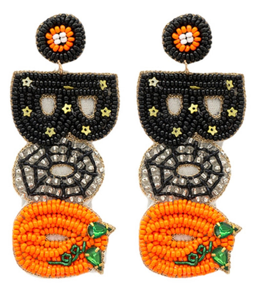 Beaded Halloween earrings