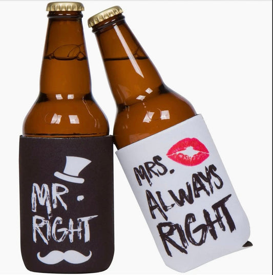 Mr Right & Mrs Right drink cooler set