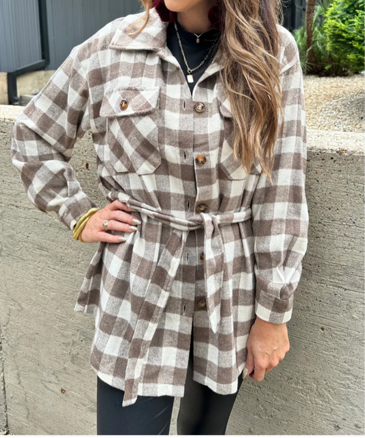 Maple plaid Shacket