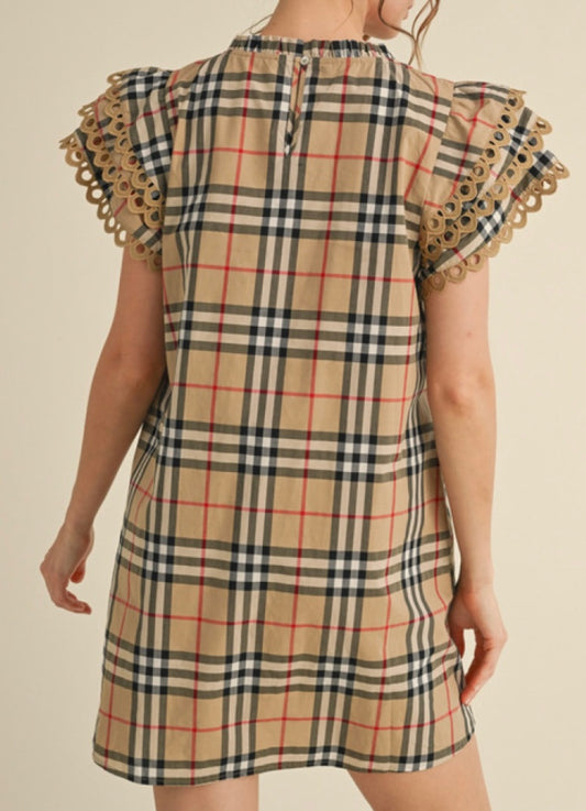 Plaid print dress