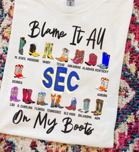 Blame It On My Boots Sec Graphic Tee