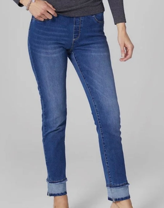 OMG Boyfriend Contrast Bottom Jeans by Coco and Carmen