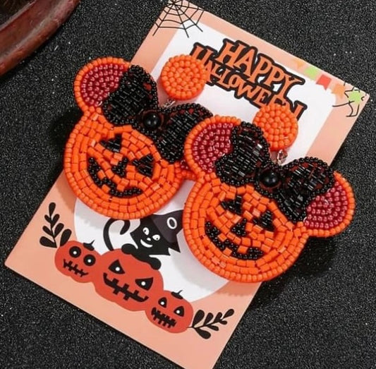 Beaded Halloween earrings