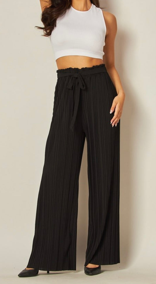 TIE FRONT PLEATED PANT