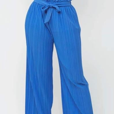 TIE FRONT PLEATED PANT